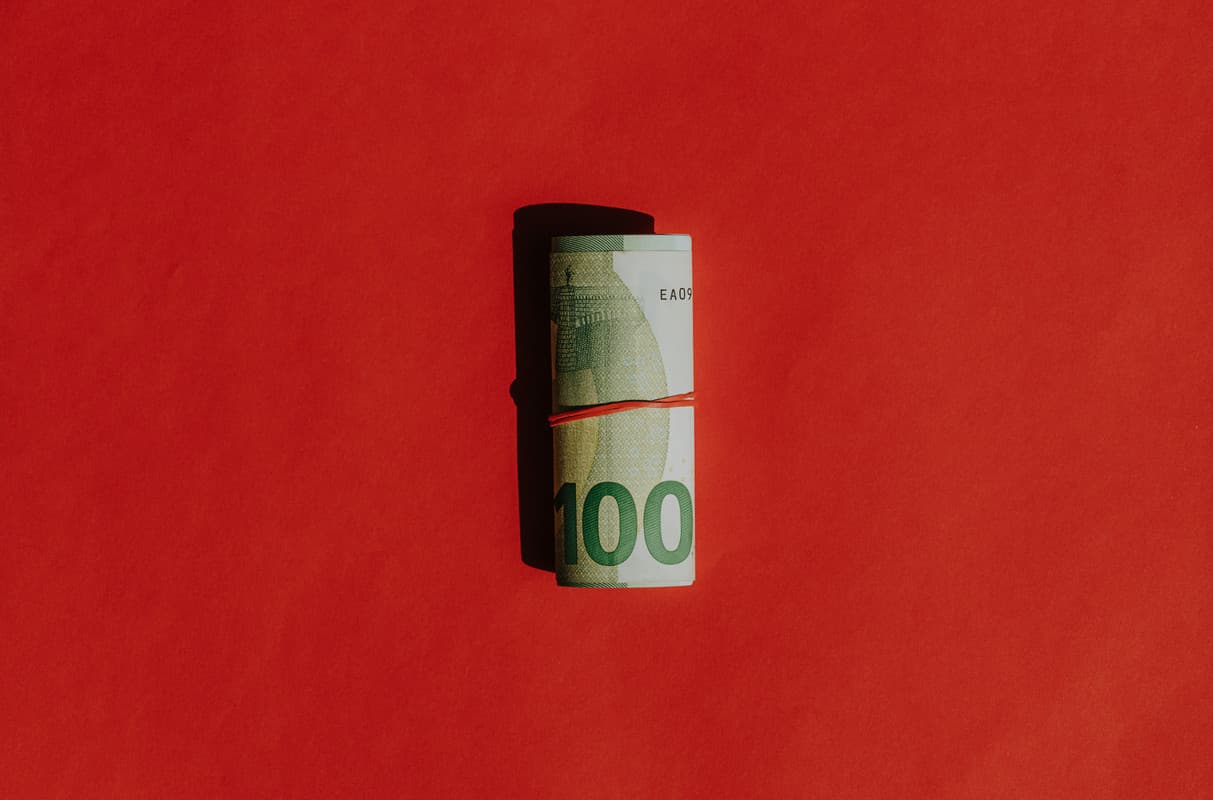 A bundle of money representing compounding of money